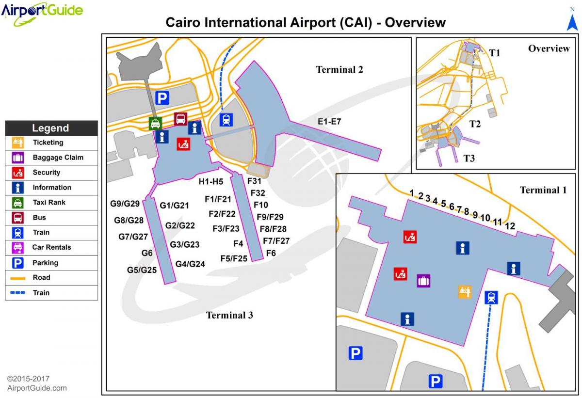 נמל התעופה הבינלאומי קהיר מפה