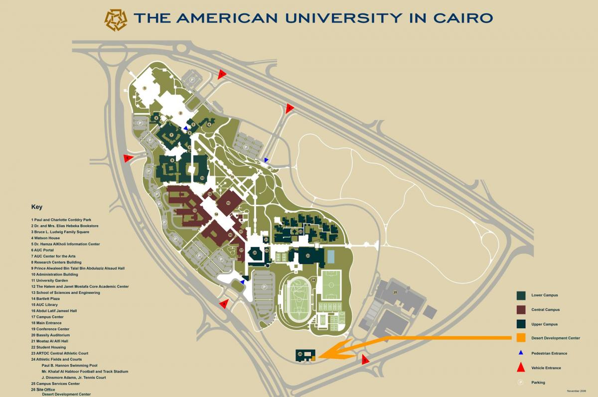 מפה של חאן אל החדש בקהיר הקמפוס