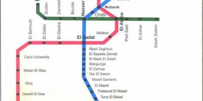 מפת הרכבת התחתית של קהיר